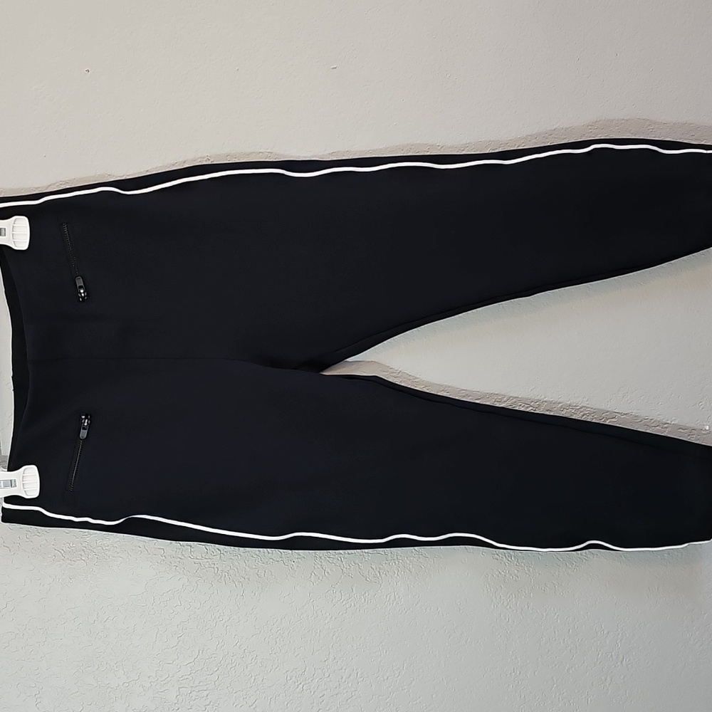 Spanx The Perfect Pant Ankle Piped Skinny black and white, Womens M Petite - Picture 6 of 11
